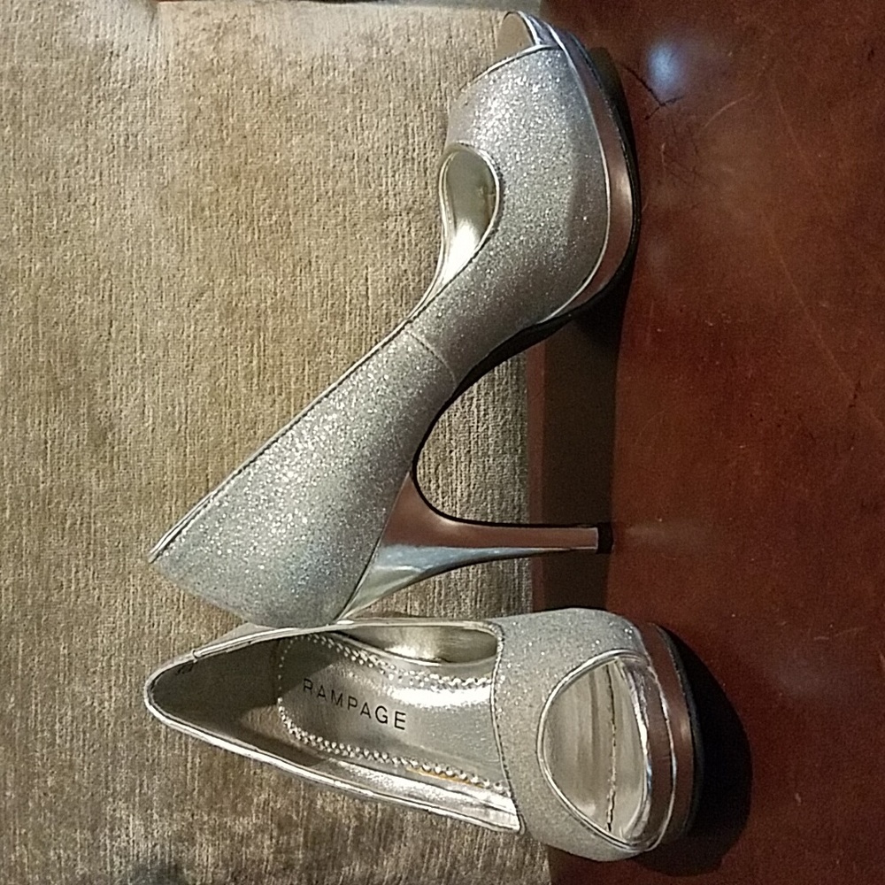 Rampage silver sparkle heels - Picture 2 of 10